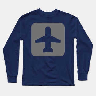 Plane Logo Design Long Sleeve T-Shirt